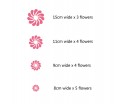 Flower Pattern Wall Decal Nursery Modern Vinyl Sticker